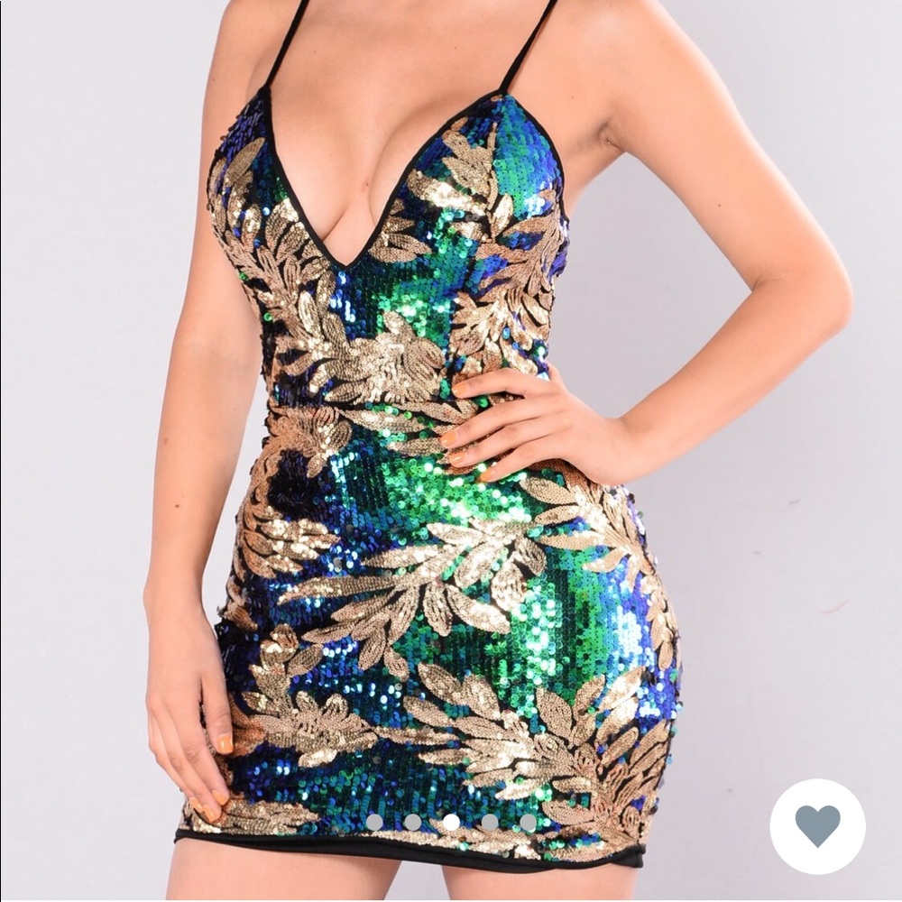 Sequin green dress for Xmas